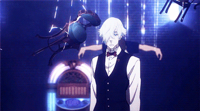 Анимация Decim / Деким из аниме Death Parade / Смертельный парад, гифка Decim / Деким из аниме Death Parade / Смертельный парад
