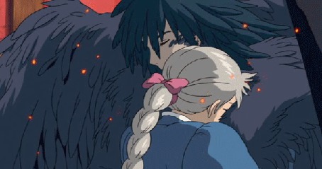 Анимация Sophie Hatter / Софи Хаттер и Howl / Хаул из аниме Howls Moving Castle / Ходячий замок Хаула