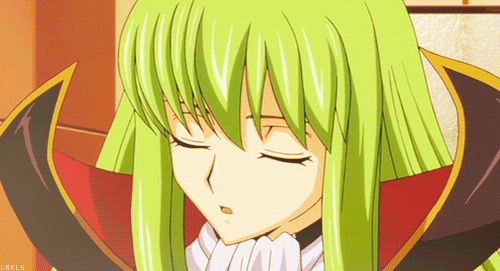 Анимация C. C. / C. C. из аниме Код Гиас / Code Geass, гифка C. C. / C. C. из аниме Код Гиас / Code Geass
