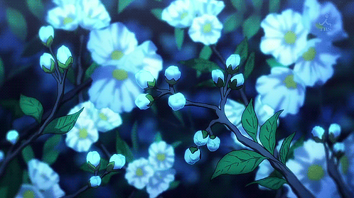 Анимация Бутоны превращаются в яркие цветы, гифка Бутоны превращаются в яркие цветы