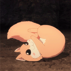 Анимация Крутящиеся белка, кадр из аниме Akatsuki no Yona, гифка Крутящиеся белка, кадр из аниме Akatsuki no Yona