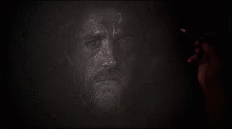 Анимация Рука рисует портрет Джо Кокера / Joe Cocker/