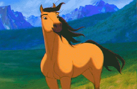 Анимация Спирит, момент из мультфильма Спирит, Душа Прерий / Spirit, Stallion of the Cimarron