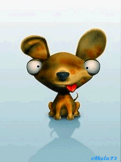 Анимация Влюбленный щенок с большими глазами и бегающим красным языком в виде сердечка, Akela73, гифка Влюбленный щенок с большими глазами и бегающим красным языком в виде сердечка, Akela73