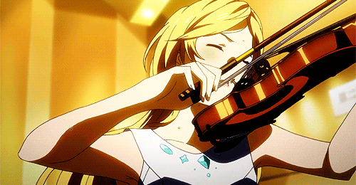 Анимация Девушка играет на скрипке, гифка Девушка играет на скрипке