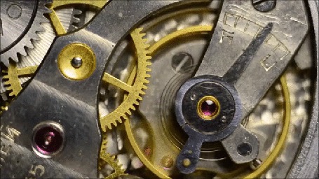 Анимация Механизм карманных часов Молния
