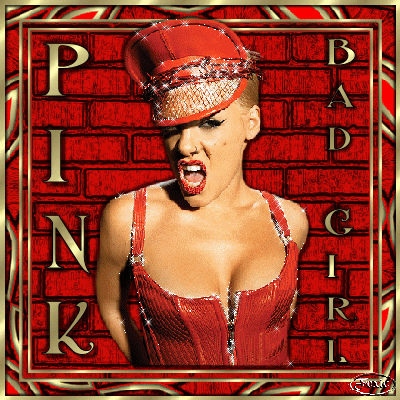 Анимация Гламурная девушка в красном, певица Pink (PINK BAD GIRL / Пинк плохая девочка), гифка Гламурная девушка в красном, певица Pink (PINK BAD GIRL / Пинк плохая девочка)