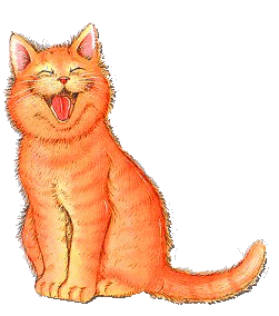 Анимация Радостный кот смеется, гифка Радостный кот смеется