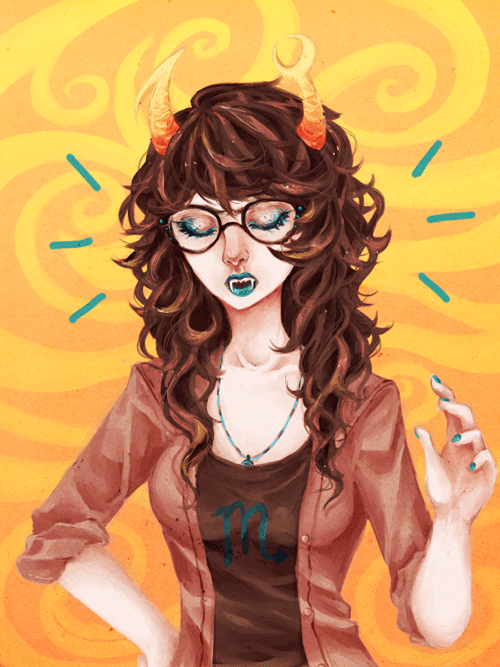 Анимация Vriska Serket / Вриска Серкет из вэб-комикса Хоумстак / Homestuck (8lah 8lah by thiefofstars), гифка Vriska Serket / Вриска Серкет из вэб-комикса Хоумстак / Homestuck (8lah 8lah by thiefofstars)