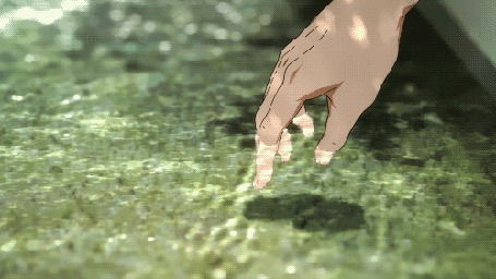 Анимация Рука касается воды