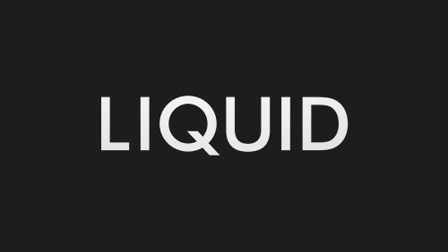Анимация На черном фоне надпись LIQUID (жидкость), которая смывается водой, гифка На черном фоне надпись LIQUID (жидкость), которая смывается водой