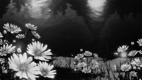 Анимация Цветы растущие у воды