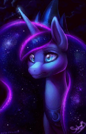 Анимация Princess Luna / Принцесса Луна из мультсериала Мой маленький пони: Дружба - это чудо / My Little Pony: Friendship Is Magic, by equumamici