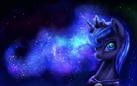 Анимация Princess Luna / Принцесса Луна из мультсериала Мой маленький пони: Дружба - это чудо / My Little Pony: Friendship Is Magic, by equumamici