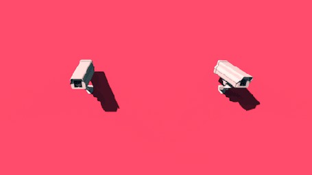 Анимация Две телекамеры следят друг за другом