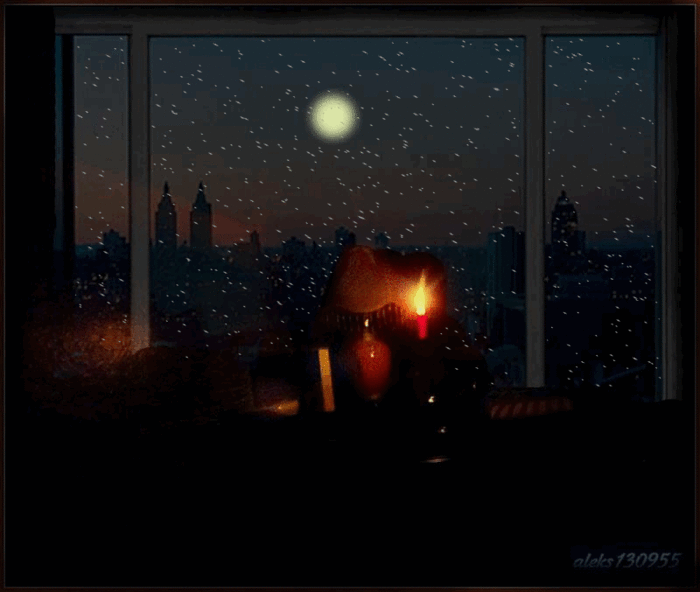 Вечер он был бесконечен. Окно ночью. Вечернее окно. Снег за окном. Вечер ночь.