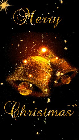 Анимация Два новогодних колокольчика (Merry Christmas / счастливого Рождества), автор maryla