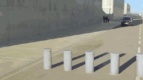Анимация Авто преодолевает воображаемую преграду