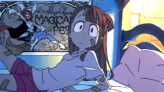 Анимация Акко Кагари / Atsuko Kagari из аниме Академия ведьмочек / Little Witch Academia, гифка Акко Кагари / Atsuko Kagari из аниме Академия ведьмочек / Little Witch Academia