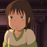 Анимация Chihiro Ogino / Тихиро Огино из аниме Spirited Away / Унесенные призраками, корчит гримасы, гифка Chihiro Ogino / Тихиро Огино из аниме Spirited Away / Унесенные призраками, корчит гримасы
