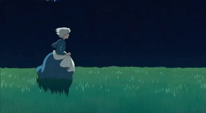 Анимация Sophie Hatter / Софи Хаттер и Howl / Хаул из аниме Howls Moving Castle / Ходячий замок Хаула, гифка Sophie Hatter / Софи Хаттер и Howl / Хаул из аниме Howls Moving Castle / Ходячий замок Хаула