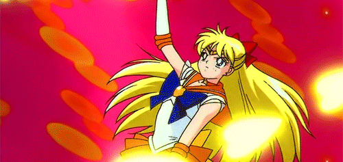 Анимация Минако Айно / Minako Aino из аниме Сейлор Мун / Sailor Moon, гифка Минако Айно / Minako Aino из аниме Сейлор Мун / Sailor Moon