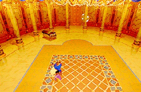 Анимация Белль / Belle танцует с чудовищем в зале, мультфильм Красавица и чудовище / Beauty and the Beast