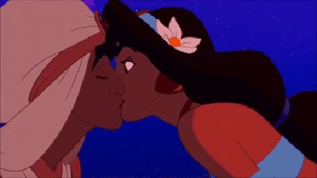 Анимация Поцелуй Алладина / Aladdin и Жасмин / Jasmine, мультфильм Алладин / Aladdin