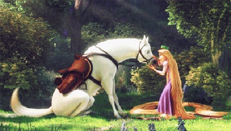 Анимация Рапунцель / Rapunzel и Максимус / Maximus из мультфильма Рапунцель: Запутанная история / Tangled