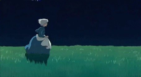 Анимация Sophie Hatter / Софи Хаттер и Howl / Хаул из аниме Howls Moving Castle / Ходячий замок Хаула