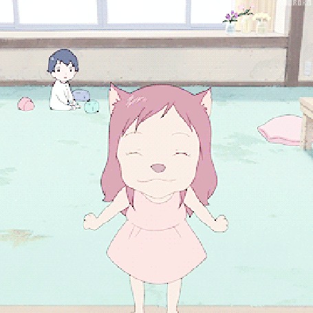 Анимация Юки / Yuki и Амэ / Ame из аниме Волчата Амэ и Юки / Ookami Kodomo no Ame to Yuki