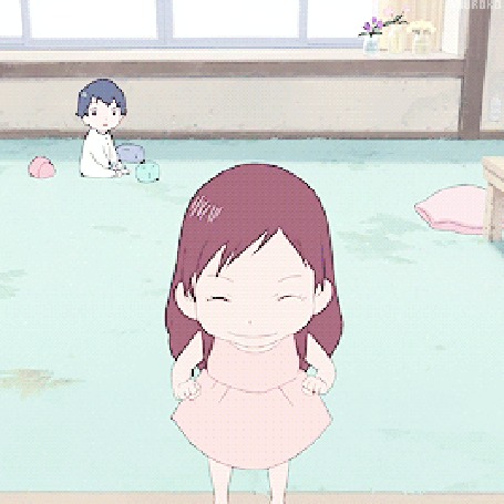 Анимация Юки / Yuki и Амэ / Ame из аниме Волчата Амэ и Юки / Ookami Kodomo no Ame to Yuki