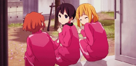Анимация Мидори Токива / Midori Tokiwa, Тамако Киташиракава / Tamako Kitashirakawa и Канна Макино / Kanna Makino из аниме Магазинчик Тамако / Tamako Market/