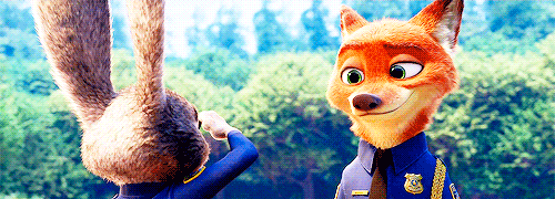 Анимация Джуди Хопс / Judy Hopps и Ник Уайлд / Nick Wilde из мультфильма Зверополис / Zootropolis, гифка Джуди Хопс / Judy Hopps и Ник Уайлд / Nick Wilde из мультфильма Зверополис / Zootropolis