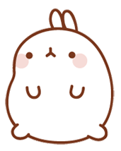 Анимация Molang rabbit / Кролик Моланг смотрит в сторону, гифка Molang rabbit / Кролик Моланг смотрит в сторону