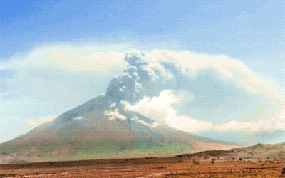 Анимация Ол-Доиньо-Ленгаи / Ol Doinyo Lengai - действующий стратовулкан на севере Танзании, гифка Ол-Доиньо-Ленгаи / Ol Doinyo Lengai - действующий стратовулкан на севере Танзании