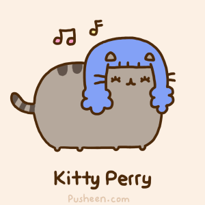 Анимация Пушин кот в парике исполняет песню, пародия на песню Katy Perry (Kitty Pery), гифка Пушин кот в парике исполняет песню, пародия на песню Katy Perry (Kitty Pery)