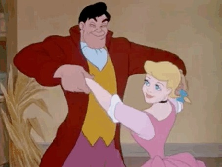 Анимация Катрин танцует с влюбленным в нее Бромом Ван Брантом, но им постоянно мешает учитель Икабод Крейн, мультфильм Легенда о Сонной Лощине