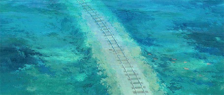 Анимация Железная дорога под водой. Кадры из аниме Унесенные призраками / Sen to Chihiro no Kamikakushi / Spirited Away