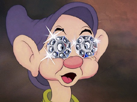 Анимация Гном Dopey с бриллиантовыми глазами, мультфильм Белоснежка и семь гномов