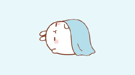 Анимация Molang rabbit / Кролик Моланг засыпает и укрывается одеялом