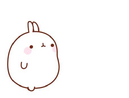 Анимация Molang rabbit / Кролик Моланг прыгает и идет дальше