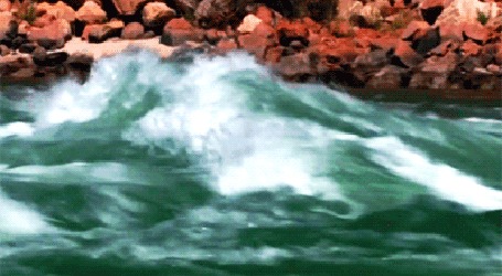 Анимация Река Колорадо / Colorado River, протекающая по территории Большого каньона / Великий каньон / Гранд-Каньон / Grand Canyon