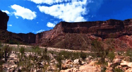Анимация Вид на Большой каньон / Grand Canyon и реку Колорадо / Colorado River