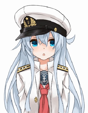 Анимация Эсминец Хибики / Hibiki из аниме Флотская коллекция / Kantai Collection: KanColle
