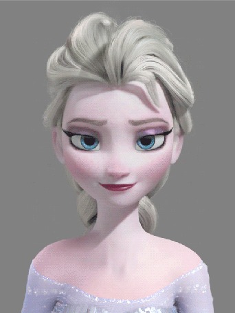 Анимация Сердитая и улыбающаяся Elsa / Эльза, из мультфильма Frozen / Холодное сердце