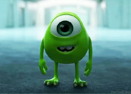 Анимация Маленький Mike Wazowski / Майк Вазовски, мультфильм Monsters, Inc. / Корпорация монстров