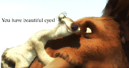Анимация Сид говорит Мэнни : У тебя красивые глаза / фильм Ice Age
