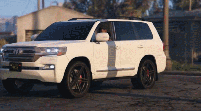 Анимация Автомобиль Land Cruiser лоурайдер с прыгающей подвеской, из игры GTA 5, гифка Автомобиль Land Cruiser лоурайдер с прыгающей подвеской, из игры GTA 5