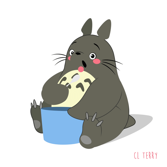 Анимация Totoro / Тоторо из аниме Tonari no Totoro / Мой сосед Тоторо, by CL Terry, гифка Totoro / Тоторо из аниме Tonari no Totoro / Мой сосед Тоторо, by CL Terry